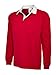 Uneek Clothing-Mens-Premium Rugby Shirt-330 gsm-Red-XL