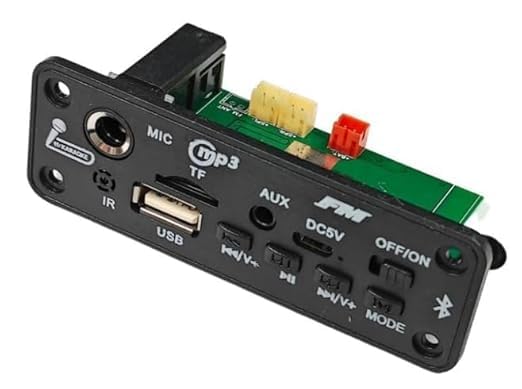 Image of Pack of 1 Pcs Bluetooth FM USB AUX Card MP3 Decoder Module With Mic Electronic Components Electronic Hobby Kit