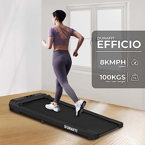 Image of Durafit91 Compact Treadmill Series 2.5 HP Peak DC Motorized Max Speed 8 Km /Hr Max User Weight 100 Home Workout (2.5 HP Peak, Efficio G -Without Handle- 100 Kg Support)
