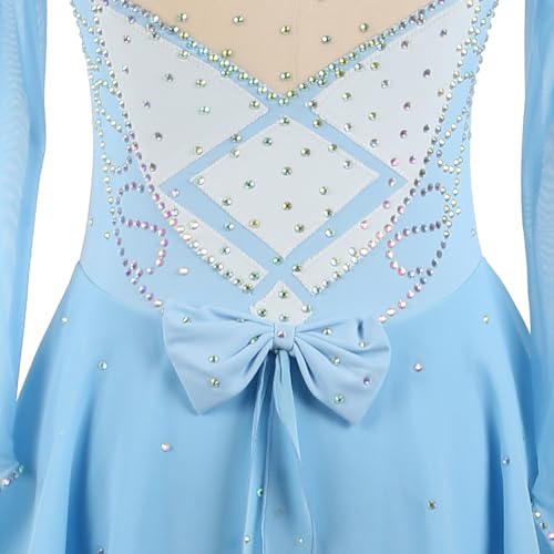 ZAGITOVA Vestido de patinação artística para mulheres, meninas, saia de patinação no gelo, competiçã