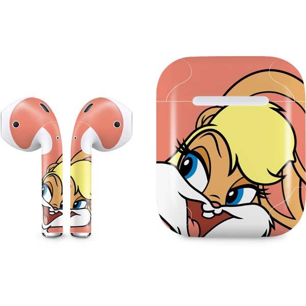 Skinit Decal Audio Skin Compatible with Apple AirPods - Officially Licensed Looney Tunes Lola Bunny Zoomed in Design
