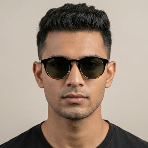Image of ROYAL SON Polarized Stylish Sunglasses | UV Protection | Round | Classic | Men & Women | Small | SG-RS1111