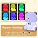 YuanDian Cute Bear Night Light for Kids, Decorate Kids' Bedroom with Silicone Bear Nightlights with 8 Color Lights, Christmas Birthday Gift for Children Toddlers Teens Adults Babies