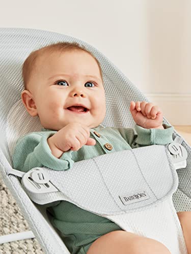 Image of BabyBjorn Bouncer Balance Soft, Mesh, Silver /White 2-in-1 Adjustable Baby Bouncer Seat and Toddler Chair, Newborn to Toddler (8-29 lbs), 4 Positions, Lightweight & Portable