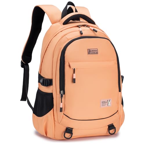 BAGROUPS Handgepäck Rucksack 45x36x20 Easyjet Reiserucksack Laptop Herren 17 Zoll Schule Schultasche wasserdichte Groß Freizeitreisen Rucksack Unisex (Orange Farbe)