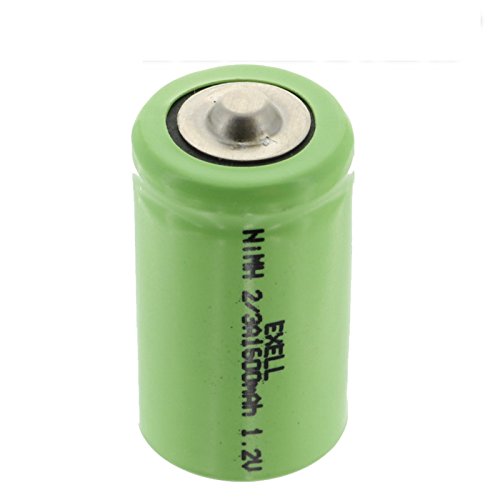 Batería recargable Exell 2/3A 1600mAh 1.2V NiMH miniatura 1