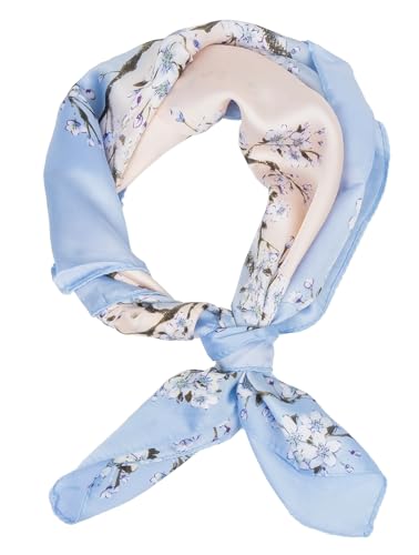 Scarfs for Women Fashion Hair Scarves Accessories Lightweight Floral Print Neck Scarfs(27''x27'')