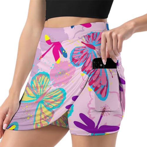 Jupe short de golf respirante à poche pour femme jupe de course athlétique