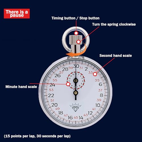 Chronomètre analogique mécanique à 13 Bijoux pour une précision durable - 5