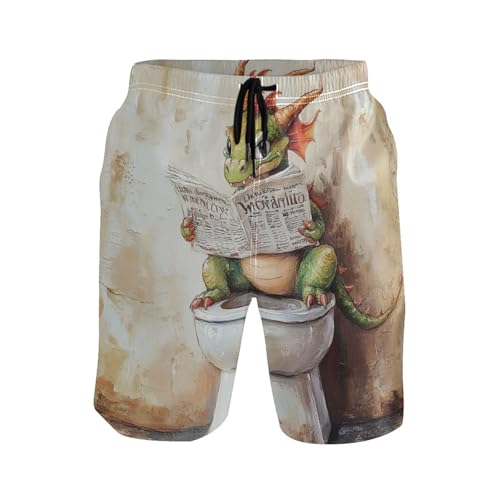 Short de bain vintage pour homme à motif dragon idéal pour vos vacances d'été
