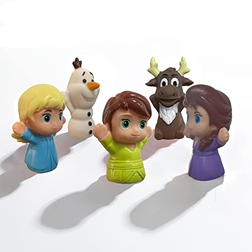 Roniavl Elsa Finger Puppet Set - Party Favors, Bath Toys, Story Time,Easter Party Presents For Boys And Girls 5 Pc #TOP5