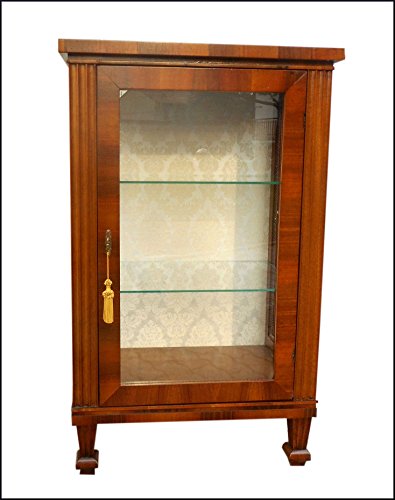 Lacommodemobili Vetrina argentiera Classica Bassa in Noce con vetri Normali