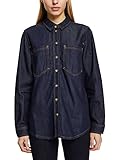 Denim aus Baumwollmix ESPRIT Collection Jeansbluse aus Denim