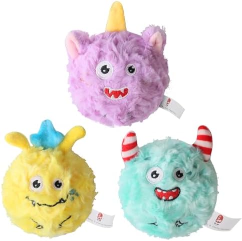 D KING D KING 3Pack Squeaky Dog Balls,2 in1 Funny Puppy Ball Toys...