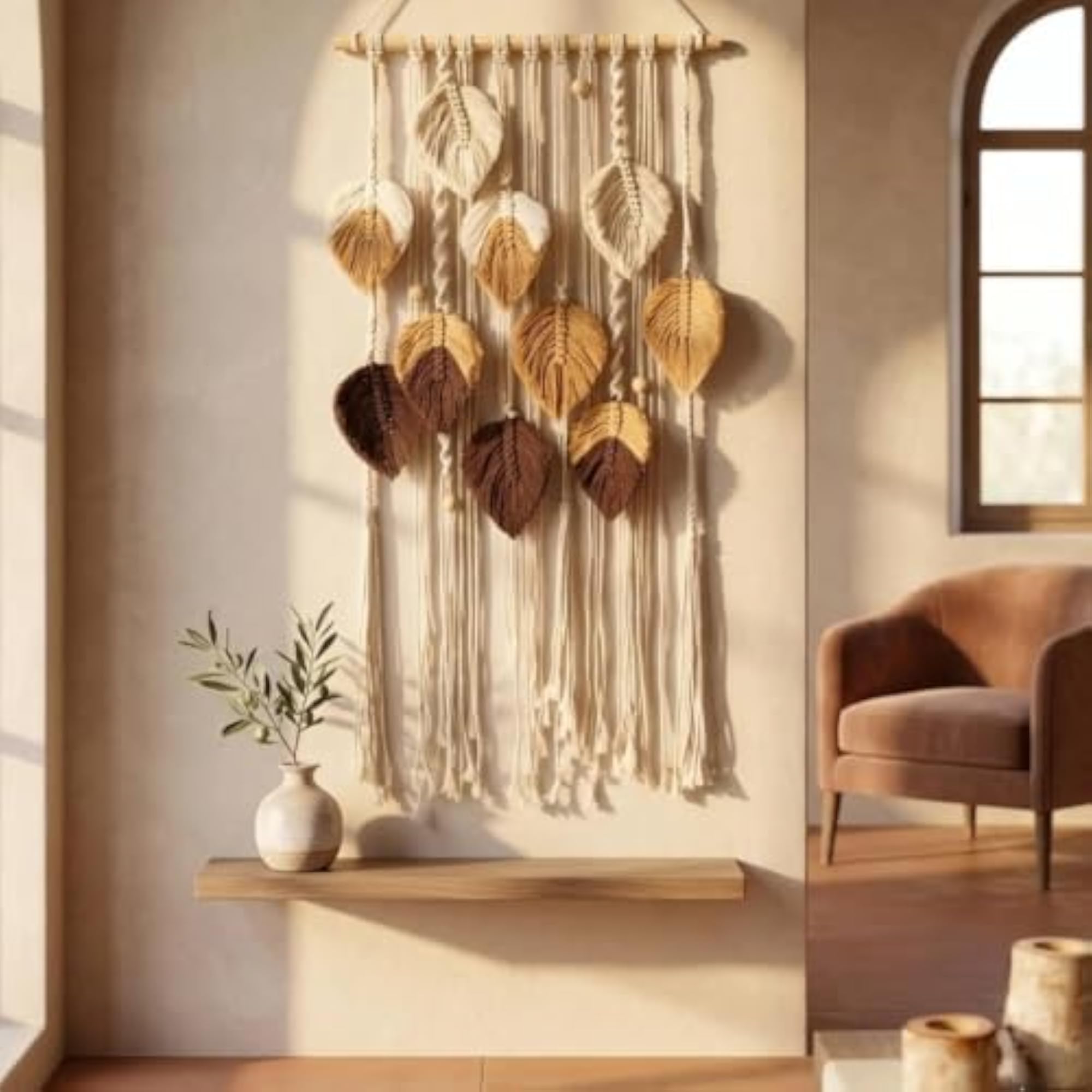 Leaves Wall Hanging, Bohemian Decor