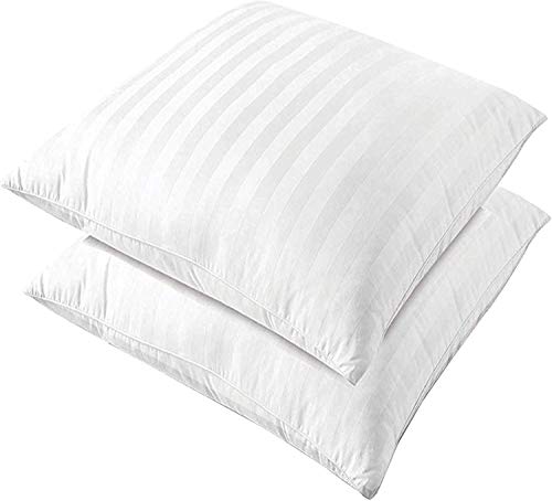 Image of Sulana Cushion Inserts Fiber Filler Satin Stripe with White Outer Cover & Cushion Fillers (5, 16 x 16)