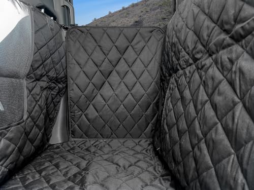 4Knines Truck & Car Door Protector for Dogs Heavy-Duty Interior Protector for Truck Floor Hammock Pet Friendly Car Door Covers for Dogs - Scratch Resistant Easy to Clean Design Set of 2 (Black)