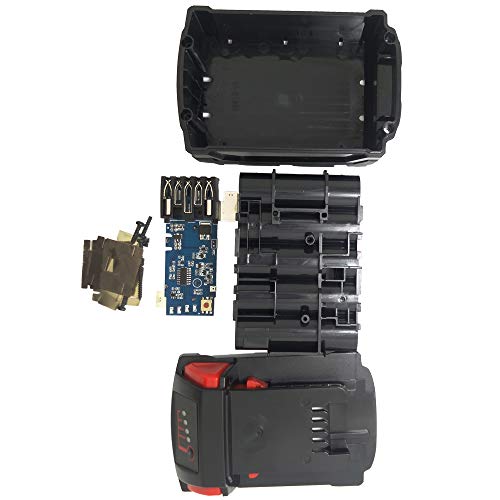 Laipuduo 18V 5.0Ah 4.0Ah 3.0Ah Replacement Battery Plastic Case For Milwaukee 18V M18 M18B 48-11-1820 48-11-185048-11-1828 48-11-10 Li-Ion Battery Cover Part #TOP1