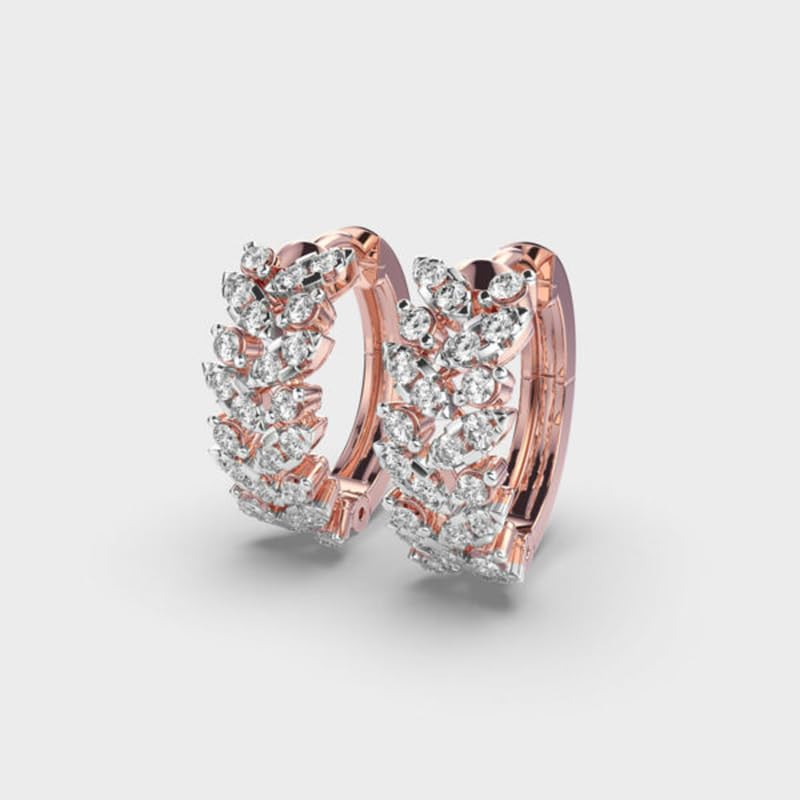 Créoles scintillantes en argent 925 et plaqué or d'exception - 3