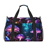 Magischer Pilz-Aufdruck, Alltags-Utensilien, große Kapazität, Handtasche für Wochenendausflüge