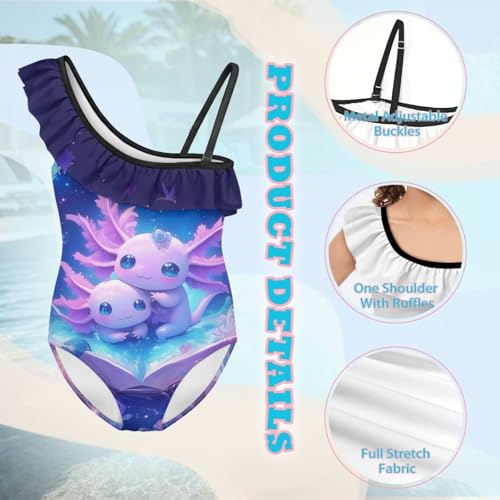 Image of Yzaoxia Girls Swimsuits One Piece Bathing Suit Sleeveless Gymnastics Swimwear for Kids 3-14Y