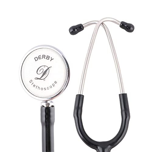 Image of Oriley Prime Tone Super - Silver Stethoscope Heart Beat Monitoring Chest Piece Medical Instrument for Doctors, Nurses (Black)