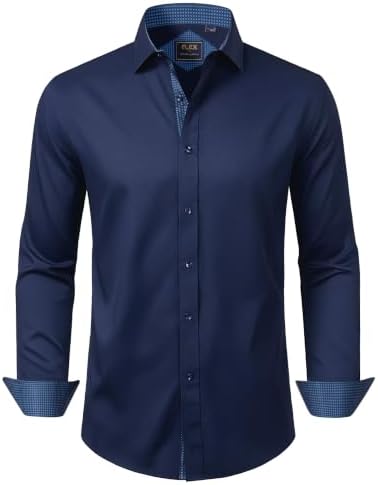 siliteelon Hemd Herren Langarm Regular Fit Business Hemd Anzugshemden | Formelles, Comfort, Baumwollhemd, Smokinghemd, Casual, Hochzeit, Party, Sport, Festlich, Muster, Modern, Sty