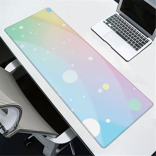 Tapis de souris grand format antidérapant à pois pour ordinateur - 7