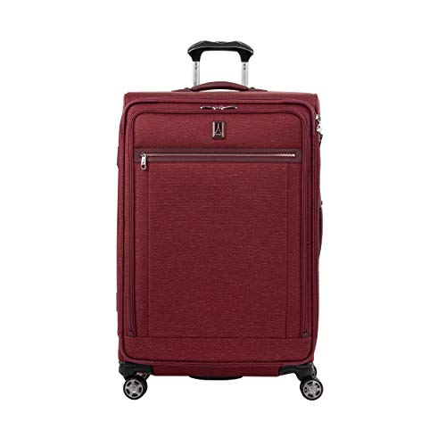 Travelpro Platinum Elite Extra Großer Weichgepäck Spinner Koffer 4 Rollen 83x53x34 cm Erweiterbar Langlebig mit TSA Schloss 144 - Rot Cover