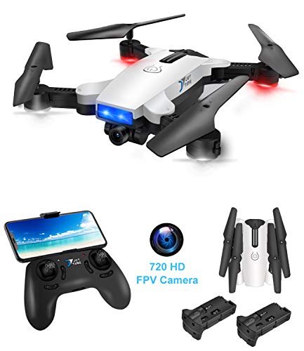 Jettime 720P Drones with Camera for Adults and Kids with Trajectory Flight,2 Lipo Batteries,360° Flip,RTH,Follow Me,Altitude Hold (SR926)