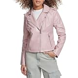 Levi's Women's The Classic Faux Leather Moto Jacket (Regular & Plus Size), Gloss Lilac, Large