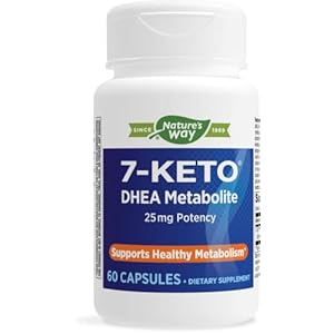 Nature’s Way 7-KETO, DHEA Metabolite, Metabolism Support Supplement*, 25mg Potency Per Serving, 60 Capsules