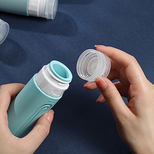 Image of Travel Bottles for Toiletries, 5 Pack TSA Approved Travel Size Containers, 3oz Leak Proof Refillable Travel Accessories for Shampoo Conditioner, BPA Free Travel Bottles with Toiletry Bag