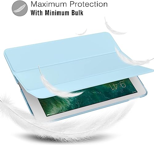 Image of MOCA Compatible Smart flip Cover case for Apple iPad 9.7 inch 2017 2018 iPad 5th 6th Generation A1893 A1954 A1822 A1823 Smart case Cover (Aqua Blue)