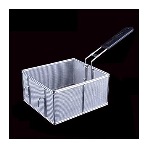 Cesta de freír de acero inoxidable para freír, red para freír eléctrica, olla de red para freír papas fritas, cesta de pollo para freír en el hogar, restaurante, asistente de restaurante, cestas para