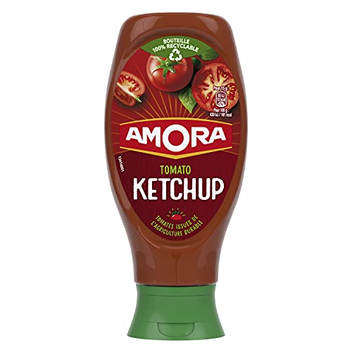 Amora Ketchup Flacon Souple tête en bas, sans conservateurs, ni édulcorants 550g