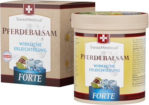 SwissMedicus - Balsamo di Cavallo - ALL’IPPOCASTANO - extra forte - pomata forte - 500 ml - contiene 25 estratti di erbe tra cui symphytum - ippocastano - ginepro - arnica