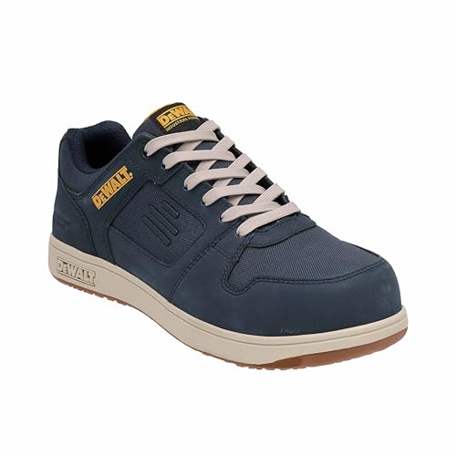 DEWALT Macon Men's Lightweight, Coolmax, Non-Metallic, Penetration Resistant, Nubuck Leather Safety Trainer, Navy, UK12