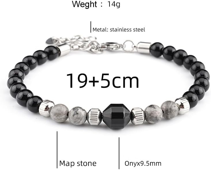 Beaded Bracelets Stainless Steel Cuban Link Chain Bracelet for Men Tiger Eye Bracelet Adjustable Bracelet Jewelry Birthday Christmas - Image 6