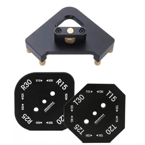 Outil de défonceuse pour le travail du bois, gabarit de rayon d'angle avec R15 R20 R25 R30 et modèles pour bord de précision pour la coupe (gabarit de filet et 1 gabarit biseauté)