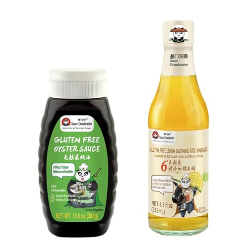 Sauce Grandmaster Sweet & Sour Made Easy &ndash; Lemon Rice Vinegar & Oyster Sauce Combo, Perfect 2:1 Golden Ratio for Pork/Chicken/Fish, No More Guesswork, Restaurant-Quality Base, 2-Bottle Set