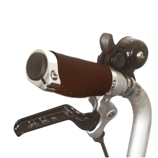Short Ergonomic Grips for BROMPTON Eco Leather M type BROWN