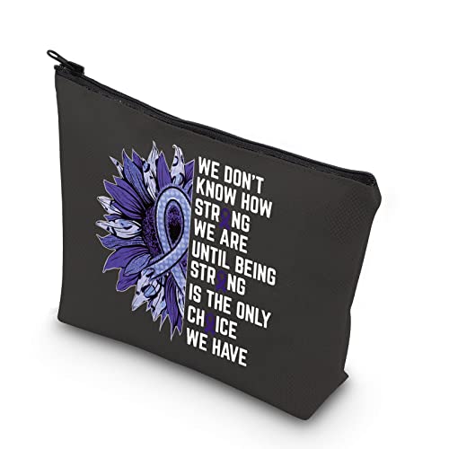 TSOTMO Bolsa de maquiagem para cirurgia colorretal fita colorretal presente para pacientes presente de câncer de cólon presente para cuidados com o câncer, Bege, We Don't