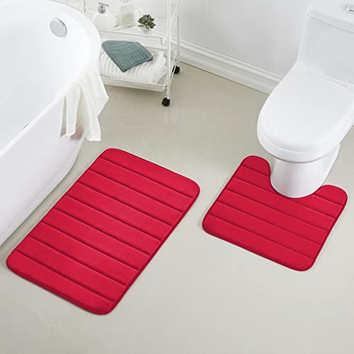 Yafa Home 2pc Memory Foam Bath Rug Set