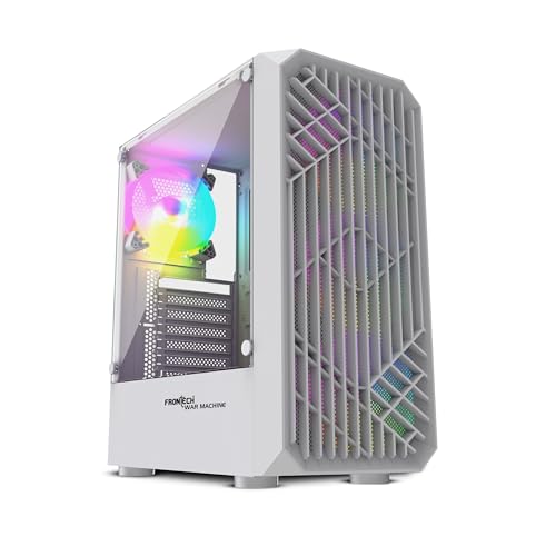 Image of FRONTECH WAR Machine FT-4350 Gaming Computer Cabinet with 4x120mm LED Fans & Acrylic Side Panel (FT-4350)