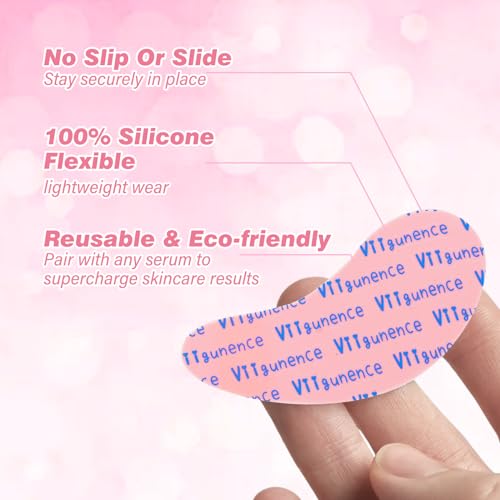 Viigunence Under Eye Patches Silicone, 3 Pairs Reusable Under Eye Patches Mask Pad With Metal Cream Applicator, For Minimize Fine Lines Wrinkles, Visible Metal Case