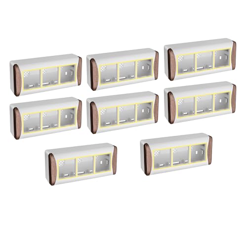 Image of PANCHAM 6M Yuva Gold Line Wood Modular Electrical Box | Fire-Retardant Durable Switch Box with Strong Grip Clamps | Safe Wiring for Home & Office Pack Of 5