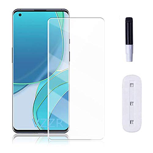 Image of UV Tempered Glass for OnePlus 9 Pro Advanced Border Less Full edge to edge Full Screen Coverage UV Screen Protector Guard with Installation Kit - Pack of 1