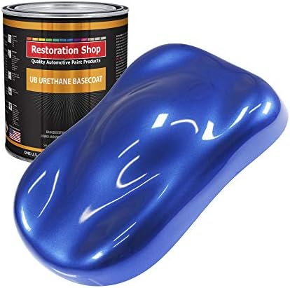 Restoration Shop - Daytona Blue Pearl Urethane Basecoat Auto Paint - Gallon Paint Color Only - Professional High Gloss Automotive, Car, Truck Refinish Coating