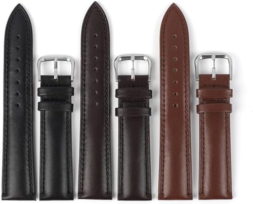 Bracelet de montre en cuir imperméable de remplacement avec texture lisse - 2